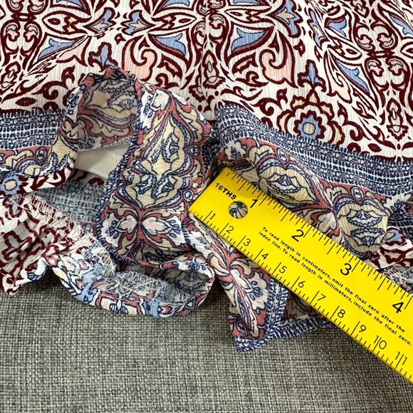 Blue Rain Romper Shorts Small‎ Ruffled V-Neckline Elastic Waist Lined Polyester - Picture 10 of 16